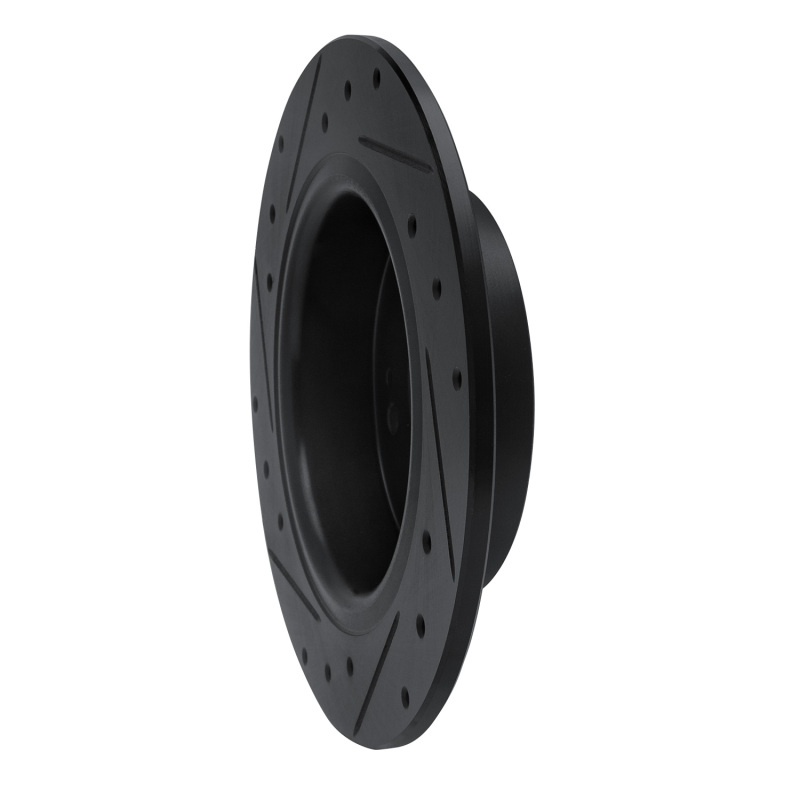 Honda HR-V Brake Rotor (1) - Rear Right - R1 Concepts - Drilled & Slotted - Black - `16-`25